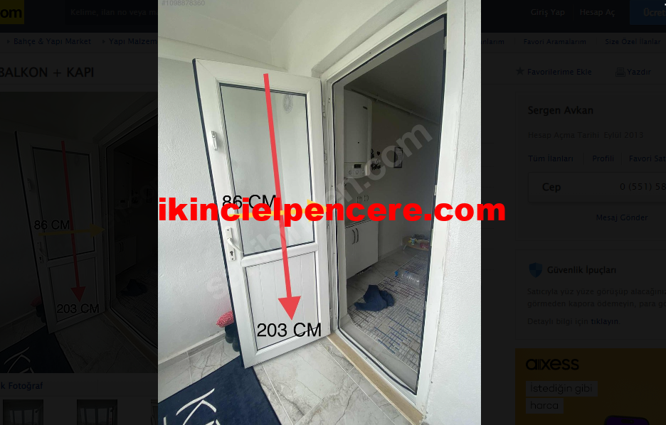 PİMAPEN CAMBALKON + KAPI + ÇIKMA PENCERE